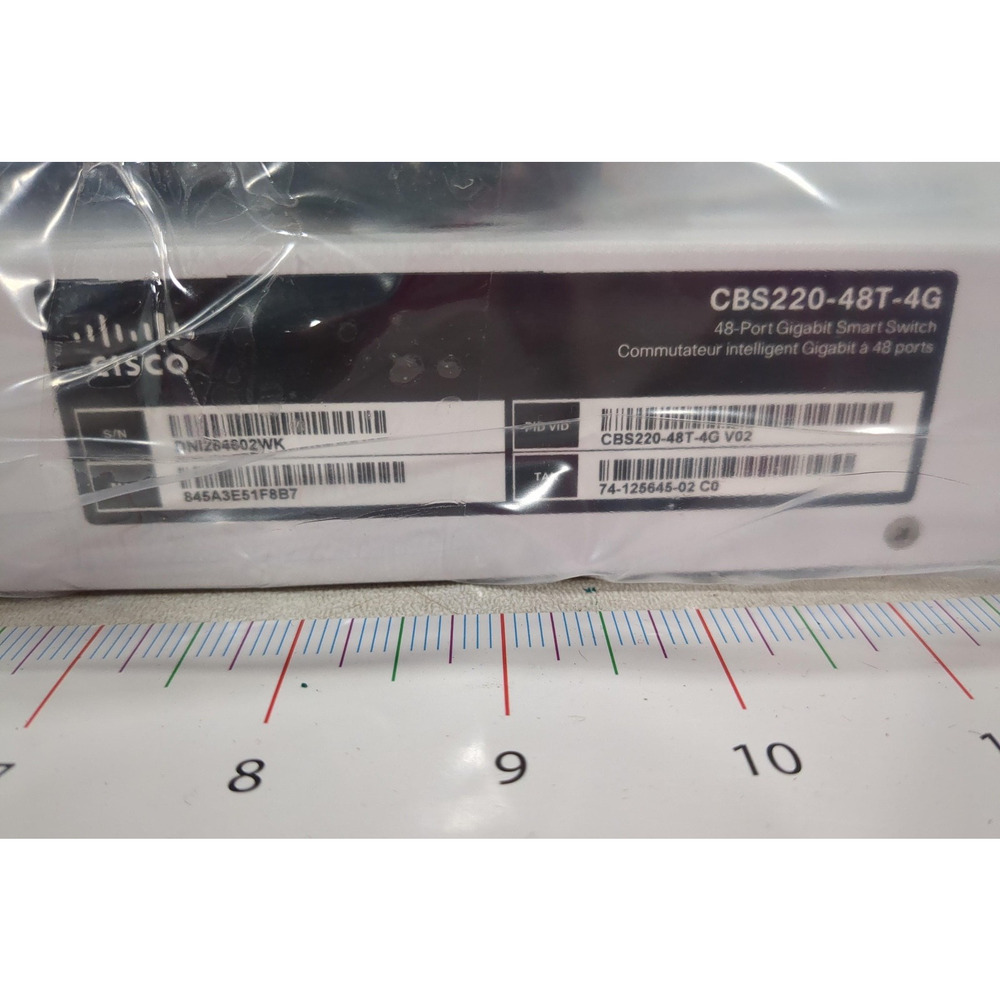 Cisco CBS220-48T-4G-NA 48 Port Rack Mountable Ethernet Switch Computer Use - Picture 3 of 6